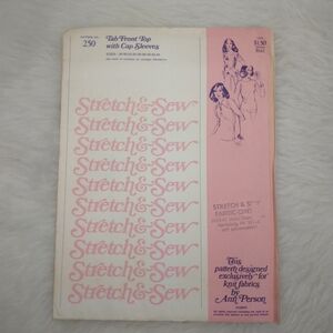 STRETCH & SEW 250 Bust 28-44 Tab Front Top With Cap Sleeves